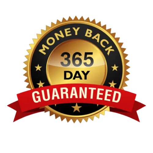 Dubai Wealth Secret 365-day money-back guarantee badge